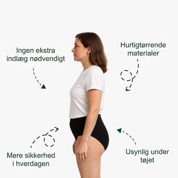 DameTryg™ | Diskrete inkontinens underbukser (300 ml)