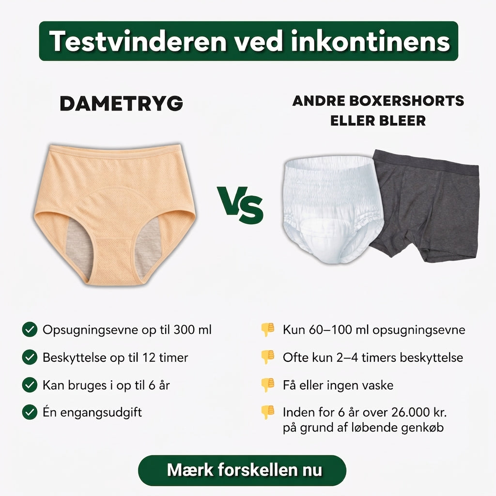 DameTryg™ | Diskrete inkontinens underbukser (300 ml)