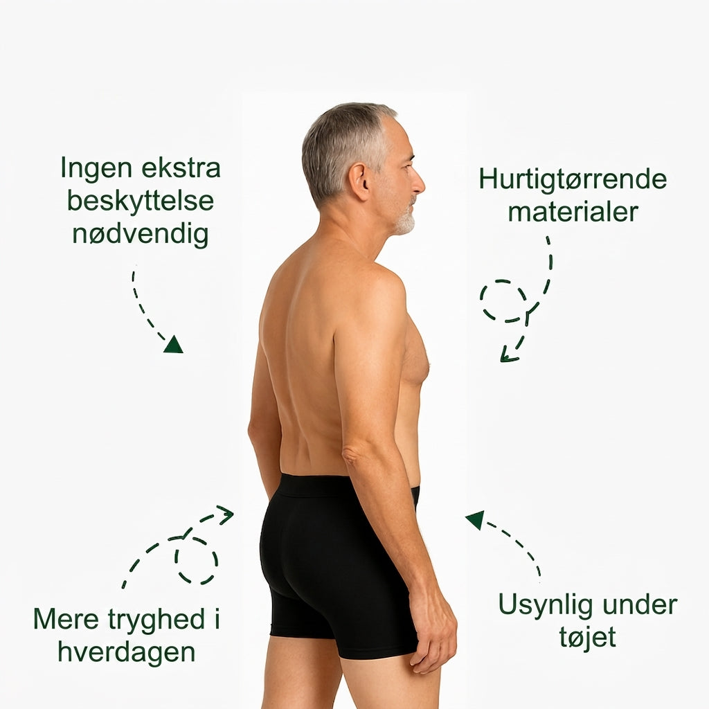DryGuard™ | Inkontinens boxershorts til mænd – 300ML absorption