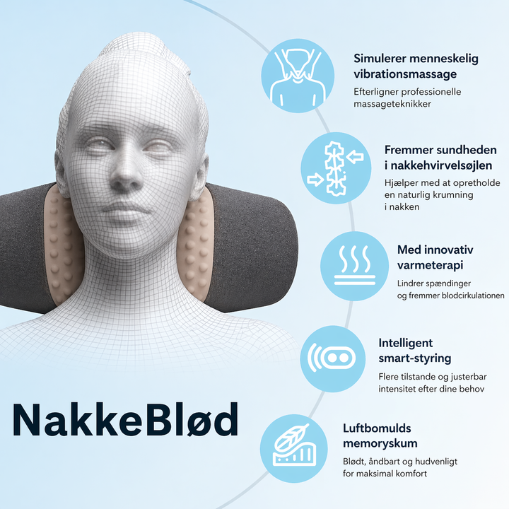 NakkeBlød™ | Elektrisk pude til afslapning af nakken