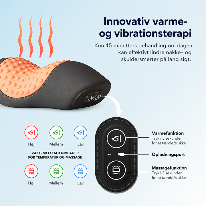 NakkeBlød™ | Elektrisk pude til afslapning af nakken