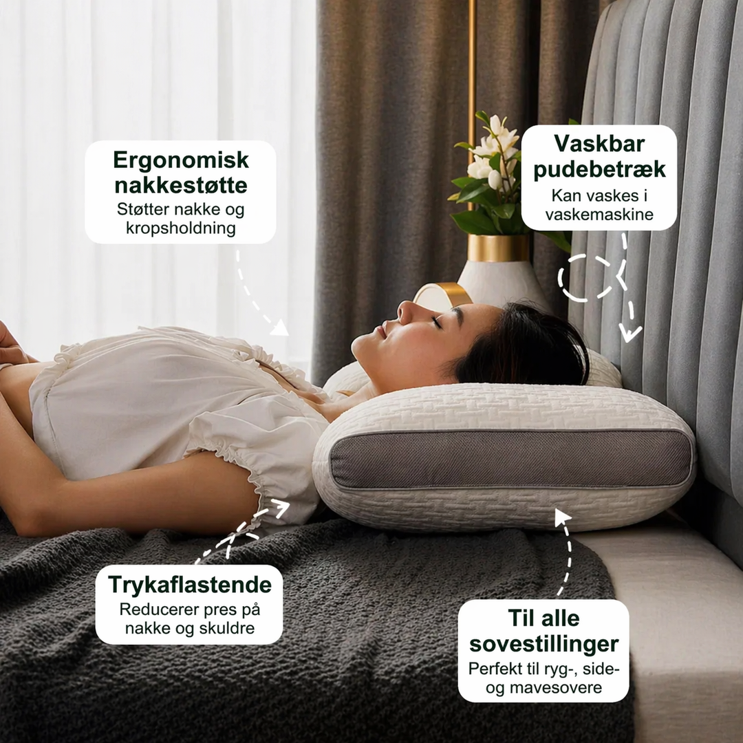 NakkePude™ | Ergonomisk pude til bedre søvn og komfort