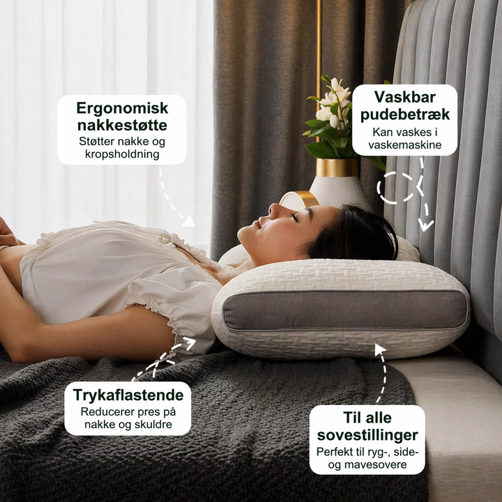 NakkePude™ | Ergonomisk pude til bedre søvn og komfort