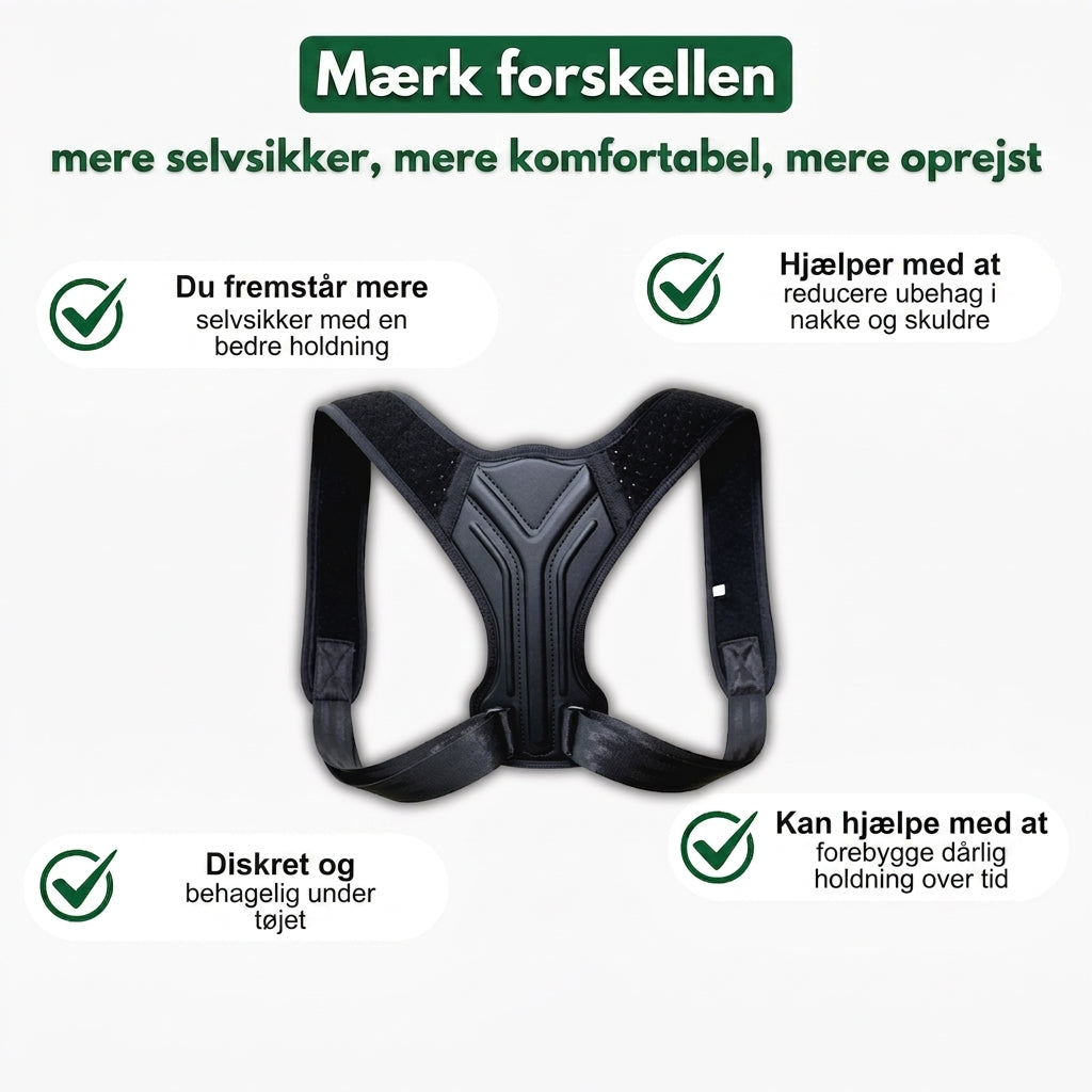 RetRyg™ | Korrigerende rygbælte til daglig støtte