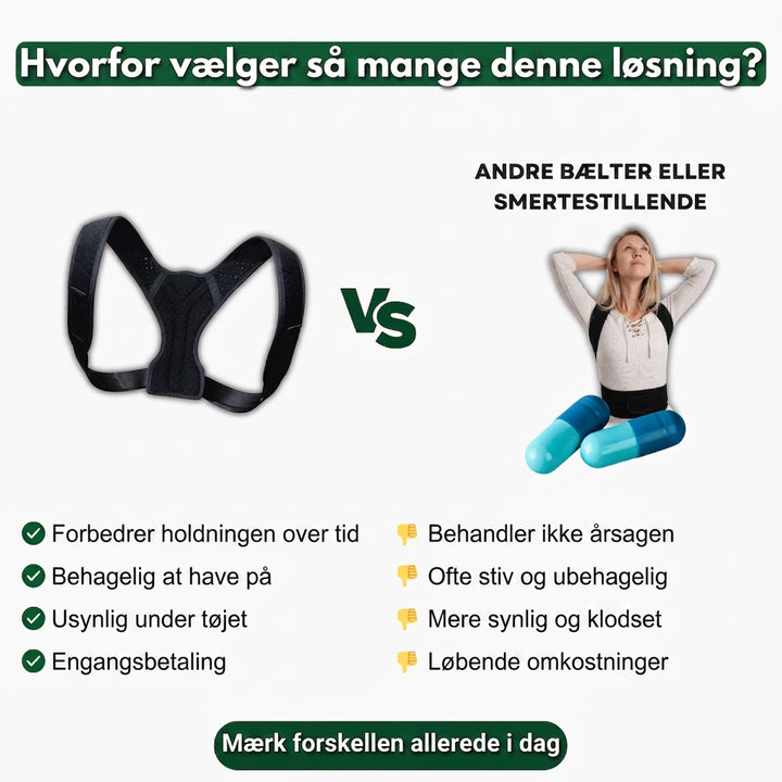 RetRyg™ | Korrigerende rygbælte til daglig støtte