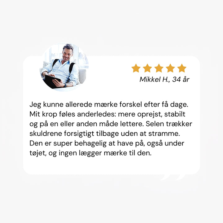 RetRyg™ | Korrigerende rygbælte til daglig støtte