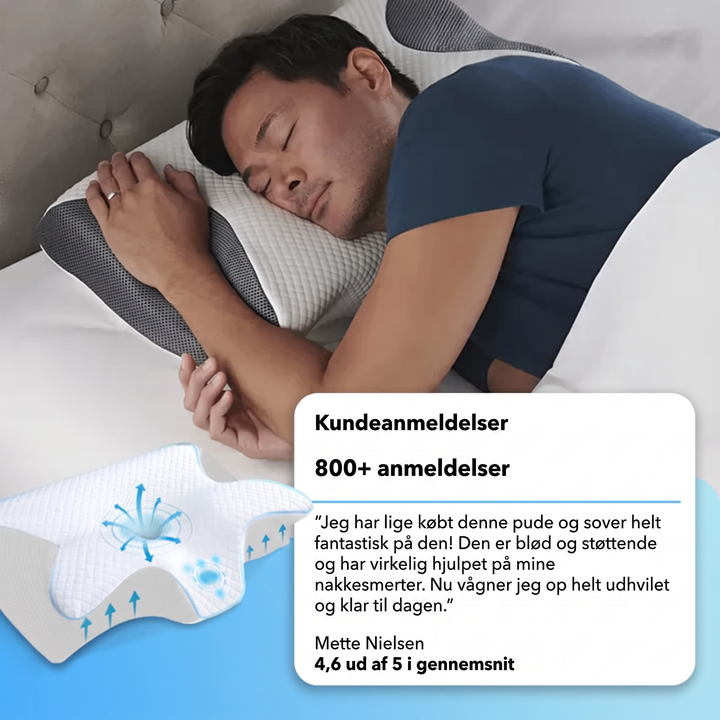 SøvnStøtte™ | Ergonomisk pude til nakke og skuldre