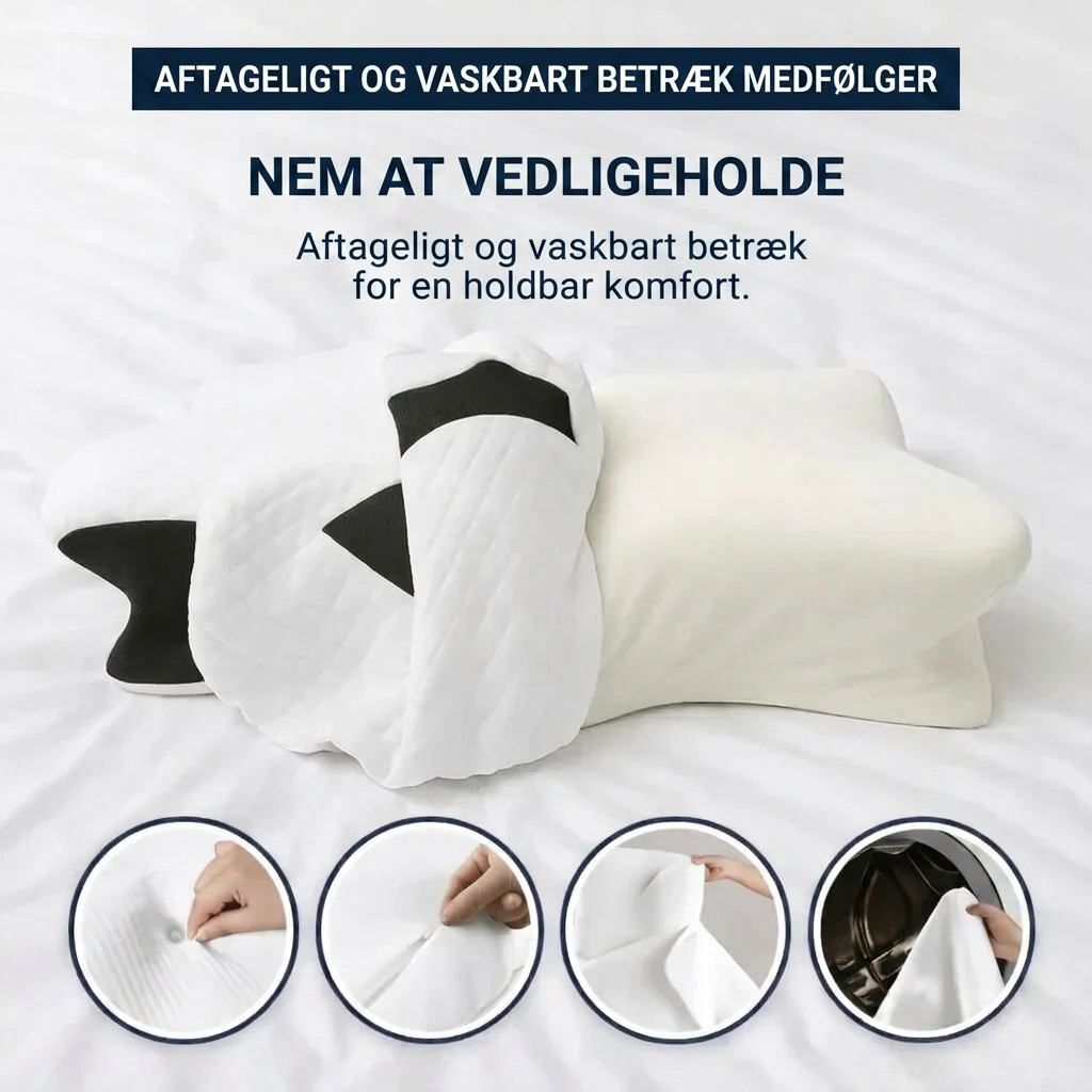 SøvnStøtte™ | Ergonomisk pude til nakke og skuldre