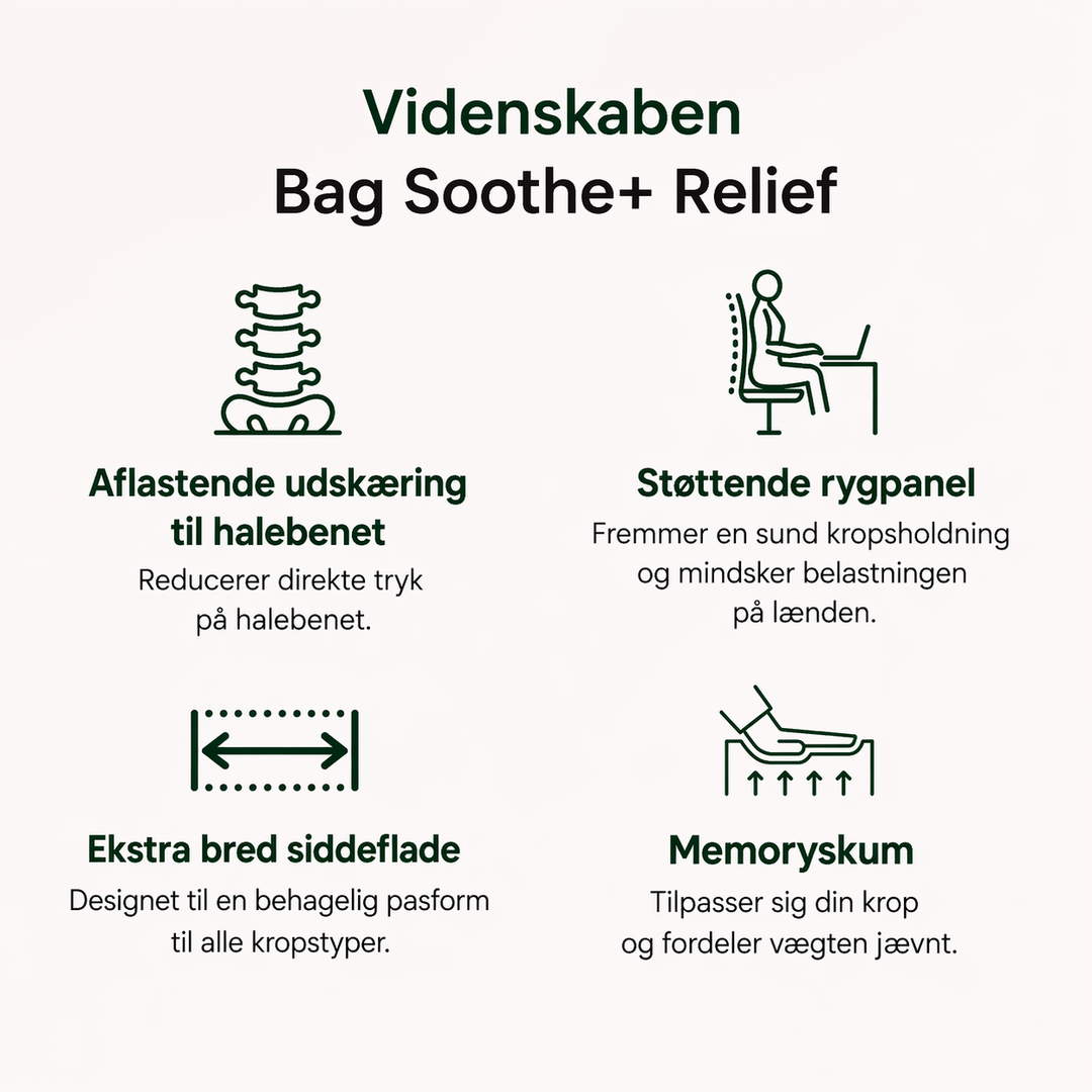 StøttePude™ | Ergonomisk siddepude til lindring af ryg og lænd