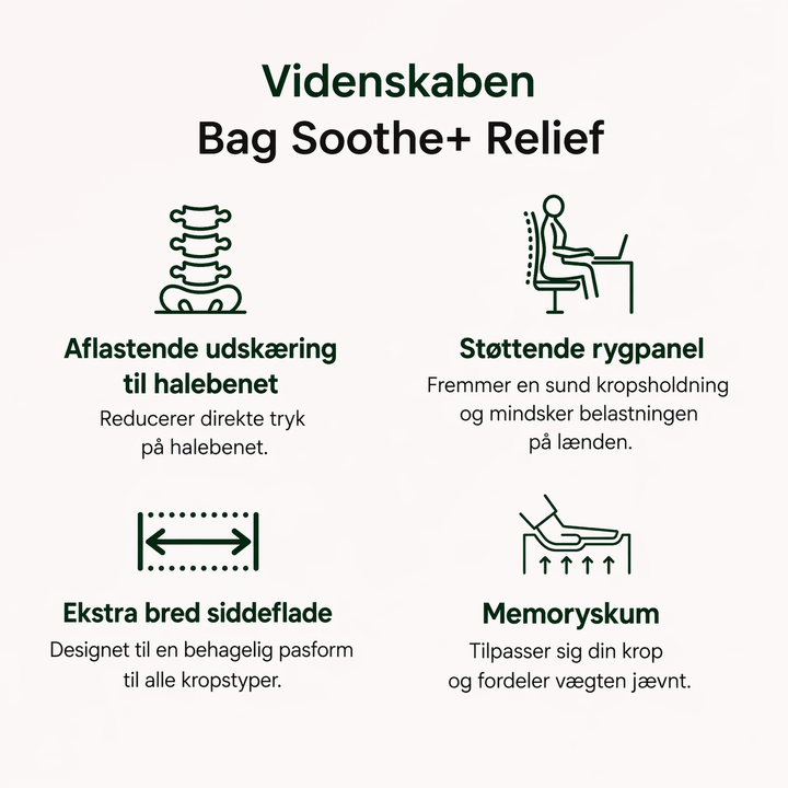 StøttePude™ | Ergonomisk siddepude til lindring af ryg og lænd