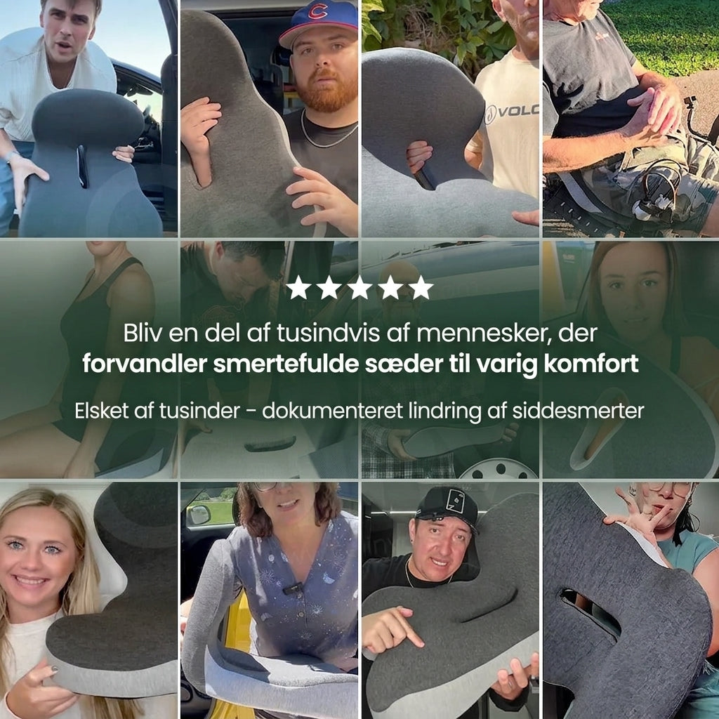 StøttePude™ | Ergonomisk siddepude til lindring af ryg og lænd
