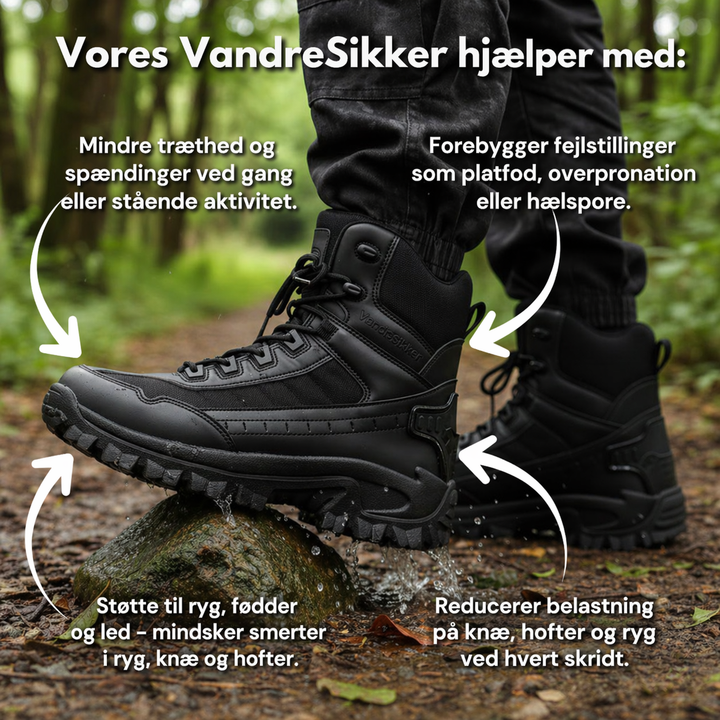 VandreSikker™ | Vandtætte sko med stabil støtte
